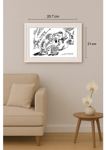 Jan Tomaschoff 29X21CM Orijinal Karikatür Tablo indirimleri