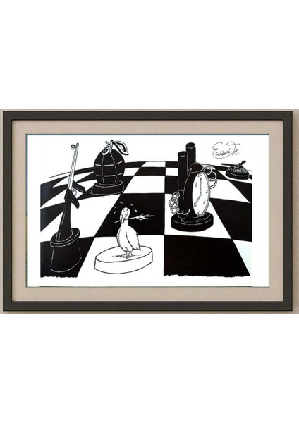 Eduardo Caldari Junior 29X21CM Orijinal Karikatür Tablo