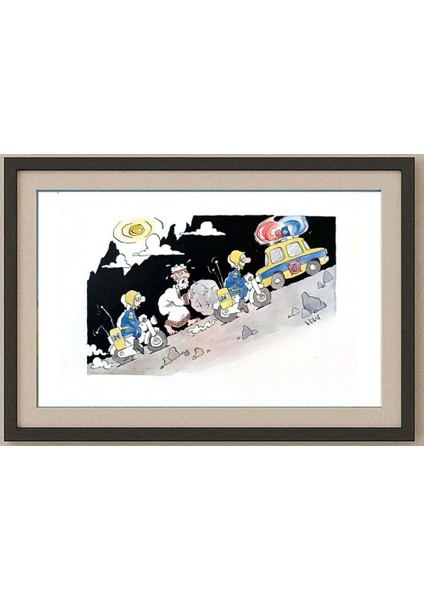 Ivanov Vladimir 29X21CM Orijinal Karikatür Tablo