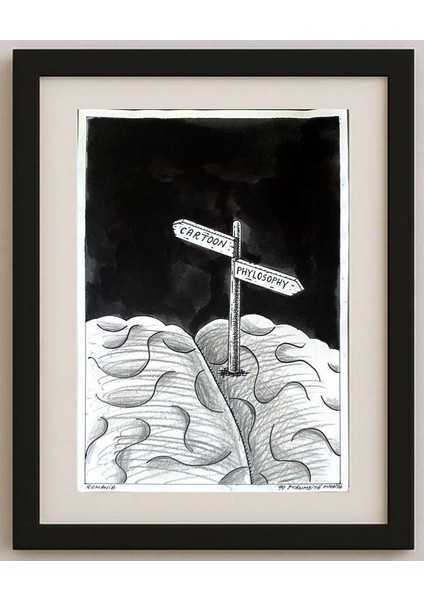 Mihaita Porumbita 29X21CM Orijinal Karikatür Tablo