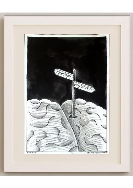 Mihaita Porumbita 29X21CM Orijinal Karikatür Tablo fırsatları