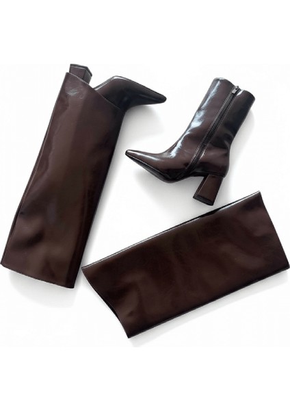Strada Kahverengi Rugan Tak-Çıkar Konçlu (8 cm Topuk Boyu ) Günlük Kullanım Bot ve Çizme fiyatları