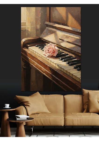 Piyano Tuşları Müzik Aleti Dekoratif Kanvas - Mdf Ahşap Tablo fırsatları