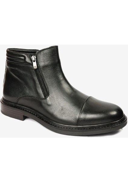 Erkek Siyah Hakiki Deri Klasik Bot 4K1KB75146