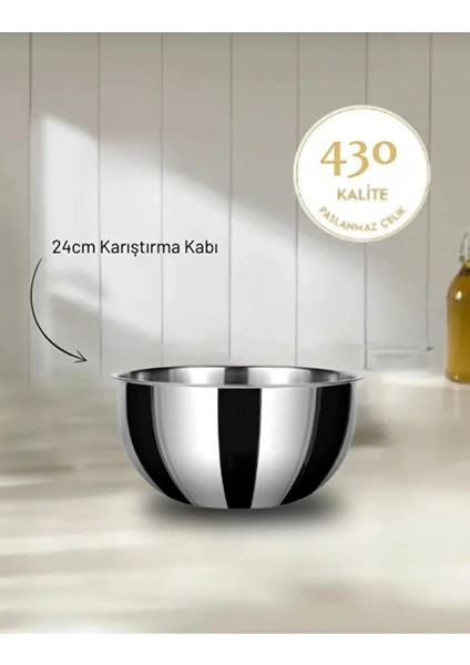 Hamur Şekillendirme Karıştırma Salata Kabı 24 cm fırsatları