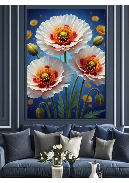 Buket Çiçekler Parlak Renkler Dekoratif Kanvas - Mdf Ahşap Tablo fiyatları