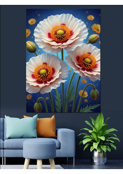 Buket Çiçekler Parlak Renkler Dekoratif Kanvas - Mdf Ahşap Tablo modelleri