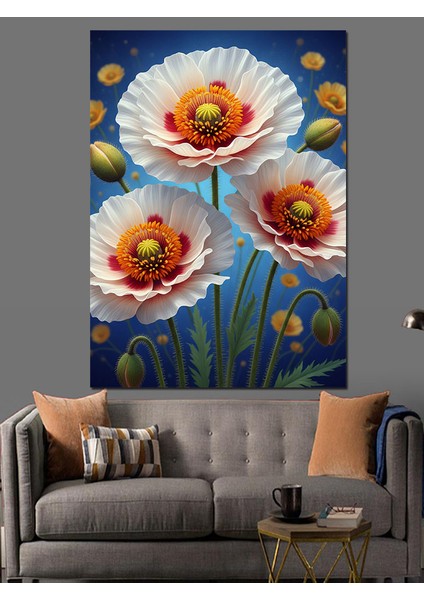 Buket Çiçekler Parlak Renkler Dekoratif Kanvas - Mdf Ahşap Tablo indirimleri