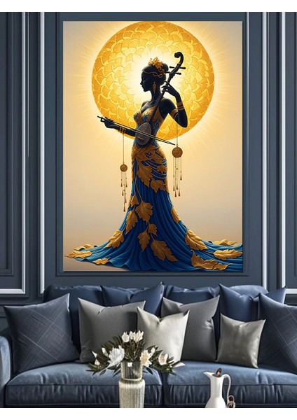 Ay Işığında Dans Eden Kadın Dekoratif Kanvas - Mdf Ahşap Tablo fiyatları