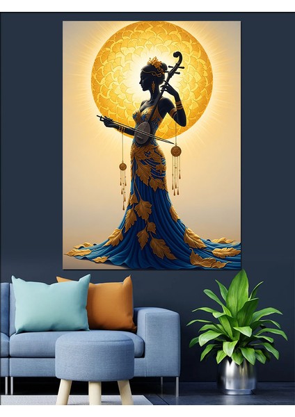 Ay Işığında Dans Eden Kadın Dekoratif Kanvas - Mdf Ahşap Tablo modelleri