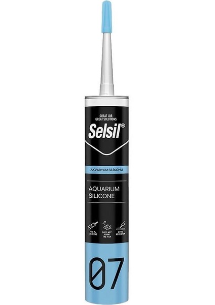 Selsil 07 Akvaryum Silikonu Şeffaf 280 ml