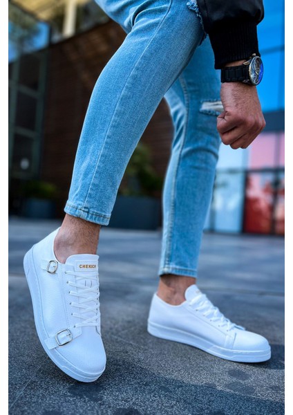 CH191 - Cbt Side Buckle Erkek Ayakkabı Beyaz fırsatları