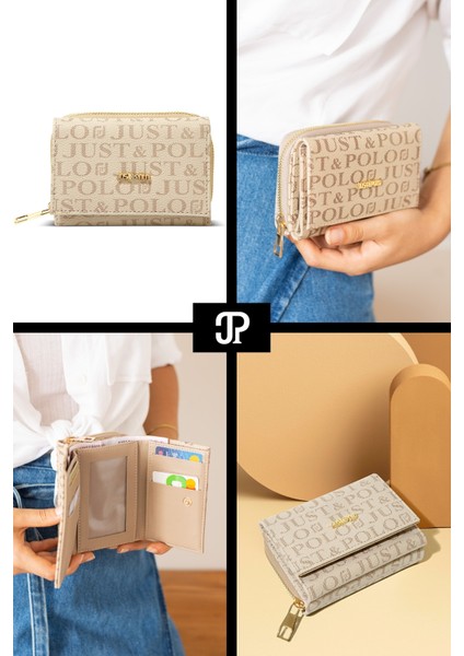 Orijinal Just Polo Collection Yumuşak Deri Bozuk & Kağıt Para Bölmeli Fermuarlı Şık Kartlıklı Cüzdan fiyatları