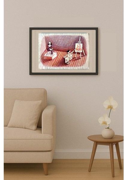 Rooshan Gataullin 43X30CM Orijinal Karikatür Tablo fiyatları