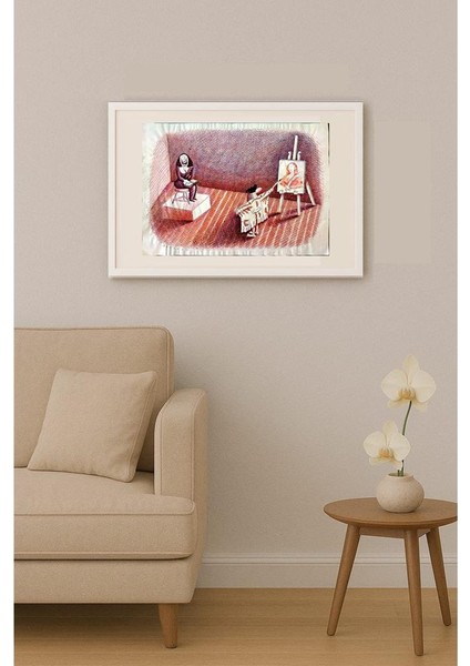 Rooshan Gataullin 43X30CM Orijinal Karikatür Tablo indirimleri