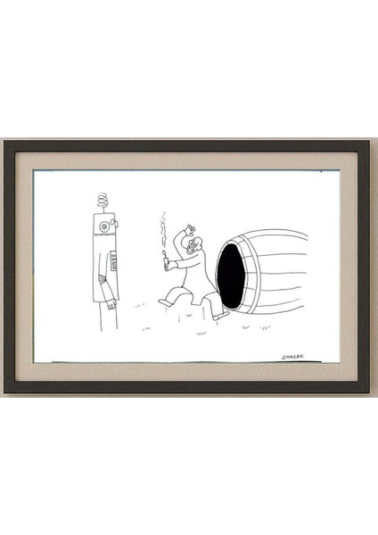 Stanko Zmazek 29X21CM Orijinal Karikatür Tablo