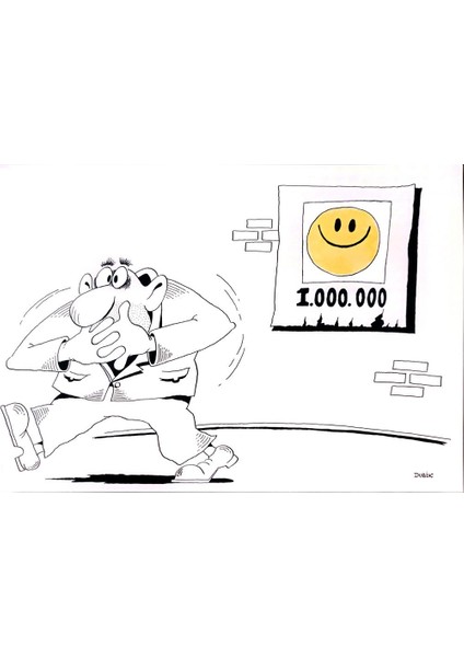 Alexander Dubovsky 29X21CM Orijinal Karikatür Tablo modelleri