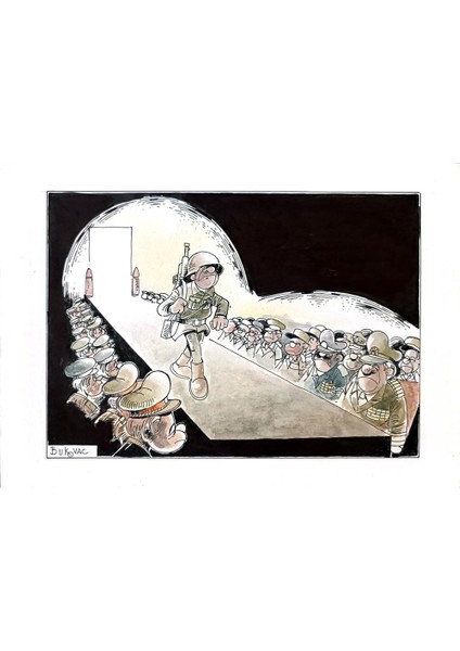 Milan Bukovac 29X21CM Orijinal Karikatür Tablo modelleri