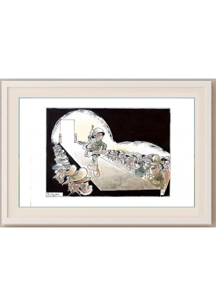 Milan Bukovac 29X21CM Orijinal Karikatür Tablo fırsatları