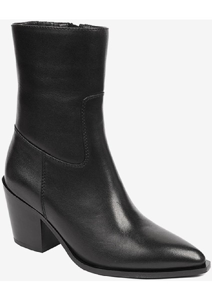 Kadın Siyah Hakiki Deri Topuklu Bot 4K2AB59148