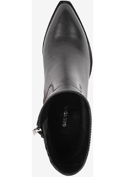 Kadın Siyah Hakiki Deri Topuklu Bot 4K2AB59148