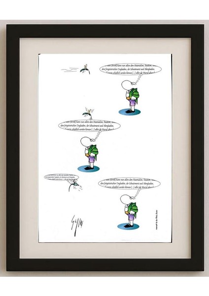 Sajini Ugo Alessandro 29X21CM Orijinal Karikatür Tablo