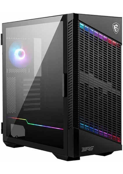 Msı Mpg Velox 100P Aırflow Temperli Cam Argb Fan Psu Yok Matx Gamıng Kasa