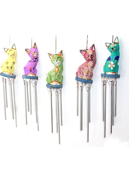 Üstü Ahşap Altı Metal Rüzgar Çanı