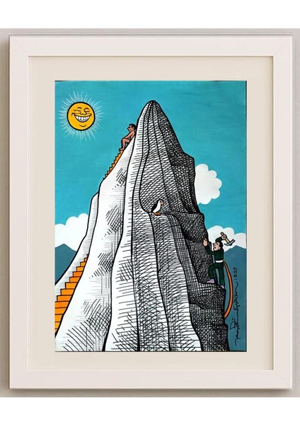 Thorsteinn Eggertsson 43X30CM Orijinal Karikatür Tablo fırsatları