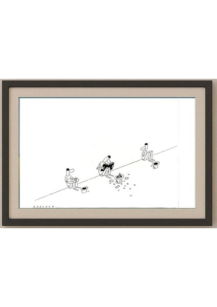 Rooshan Gataullin 43X30CM Orijinal Karikatür Tablo