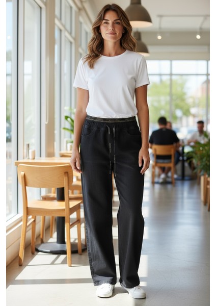 Kadın Büyük Beden Esnek Kot Pantolon