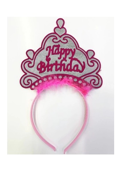 Happy Birthday Yazılı Neon Renk Taç 12 Adet indirimleri