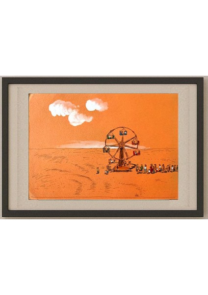 Borigen 29X21CM Orijinal Karikatür Tablo