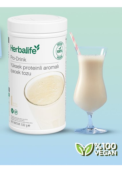 Pro Drink – Ekstra Protein Takviyesi Için Bitki Bazlı, Hafif Aromalı Vanilya Aromalı Toz Karışım Vegan fırsatları