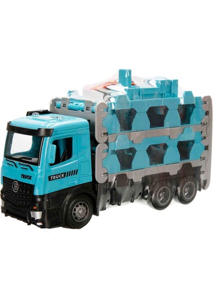 Maxx Wheels Sürtmeli Taşıyıcı Kamyon Fırlatıcılı Araçlı Açılıp Kapanabilen Taşıyıcı Tır