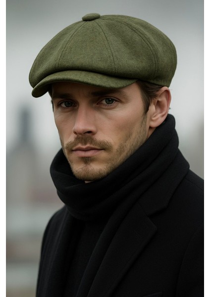 Erkek Klasik Italyan Kaşe Kasket Şapka