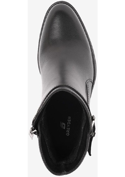 Kadın Siyah Hakiki Deri Topuklu Bot 4K2DB34061