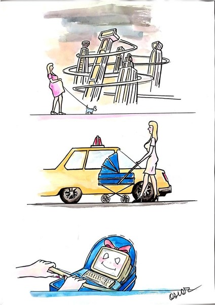 Oscar Agos 43X30CM Orijinal Karikatür Tablo modelleri