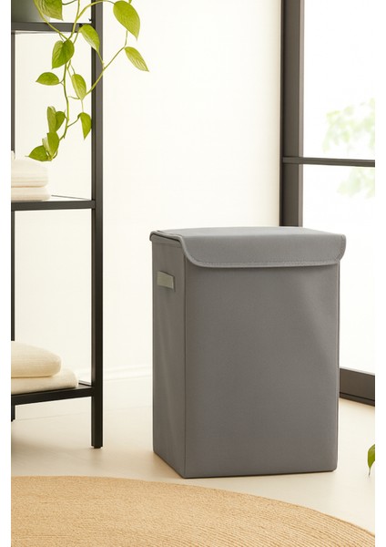 Kapaklı Katlanır Kirli Çamaşır Sepeti Çocuk Odası Oyuncak Düzenleyici Saklama Kutusu Sepet 35X35X60