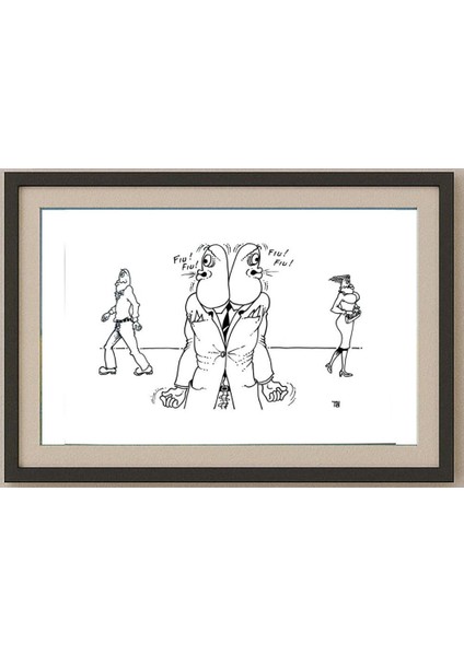 Tomislav Dusanic 29X21CM Orijinal Karikatür Tablo