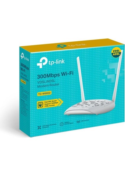 Tp-Lınk TD-W9950 300MBPS 4 Port Vdsl/adsl Wıfı Modem Router