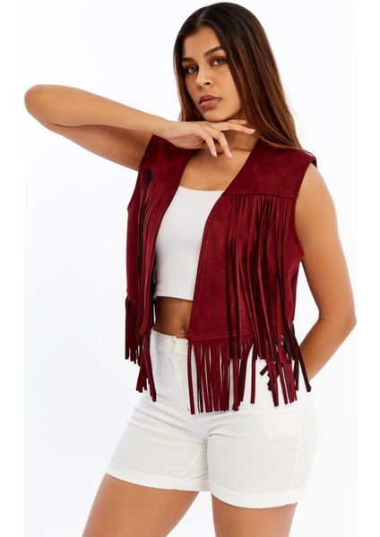 Scuba Süet Püsküllü Yelek fiyatları