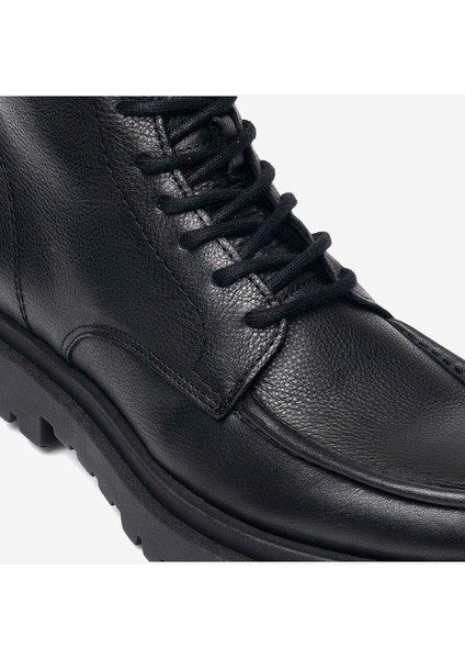 Erkek Siyah Hakiki Deri Casual Bot 3K1UB16291