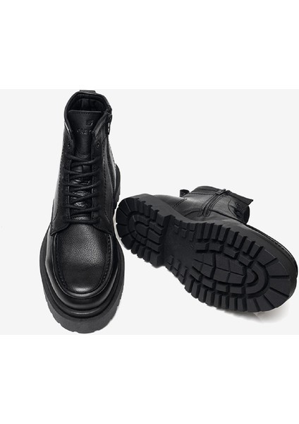 Erkek Siyah Hakiki Deri Casual Bot 3K1UB16291
