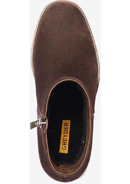 Kadın Kahve Nubuk Hakiki Deri Topuklu Bot 4K2UB59153