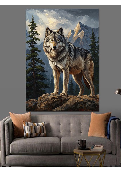 Kurtlar Yürüyüşe Çıkıyor Dekoratif Kanvas - Mdf Ahşap Tablo