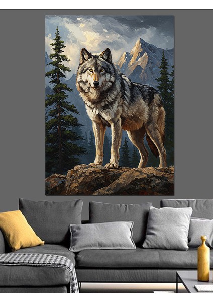 Kurtlar Yürüyüşe Çıkıyor Dekoratif Kanvas - Mdf Ahşap Tablo fiyatları