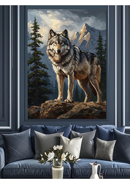 Kurtlar Yürüyüşe Çıkıyor Dekoratif Kanvas - Mdf Ahşap Tablo modelleri