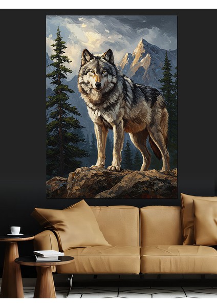 Kurtlar Yürüyüşe Çıkıyor Dekoratif Kanvas - Mdf Ahşap Tablo indirimleri