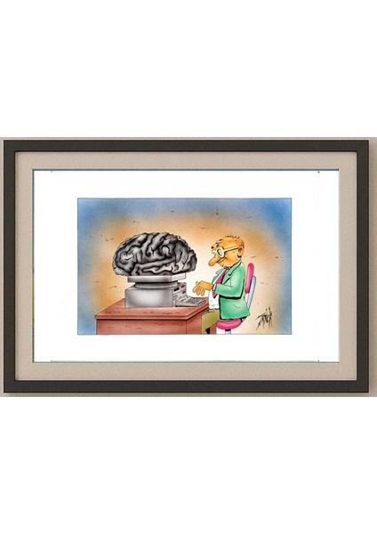 Patrick Heymansi 29X21CM Orijinal Karikatür Tablo